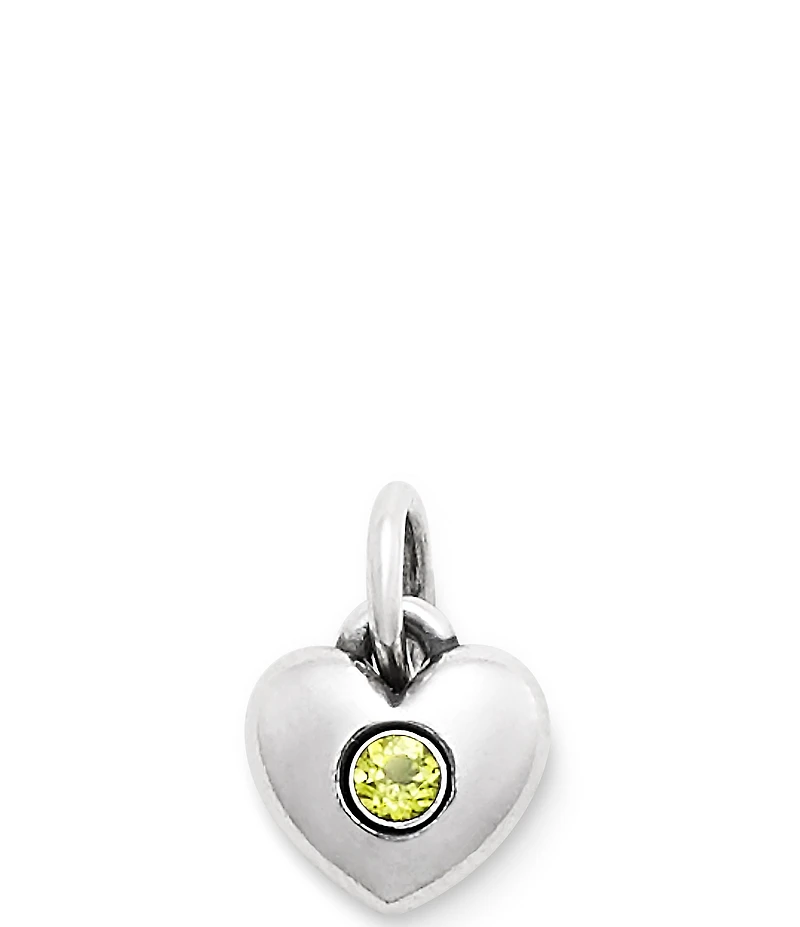 James Avery Keepsake Heart Birthstone with Gem Charm