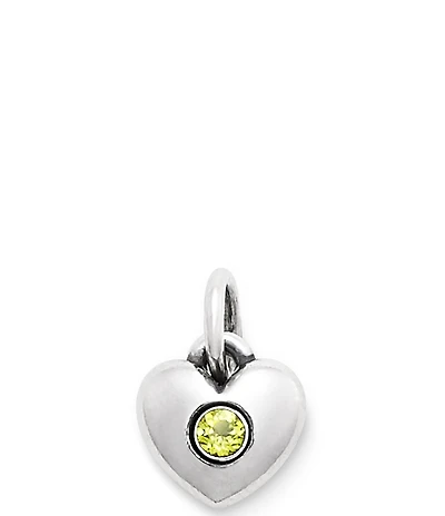 James Avery Keepsake Heart Birthstone with Gem Charm