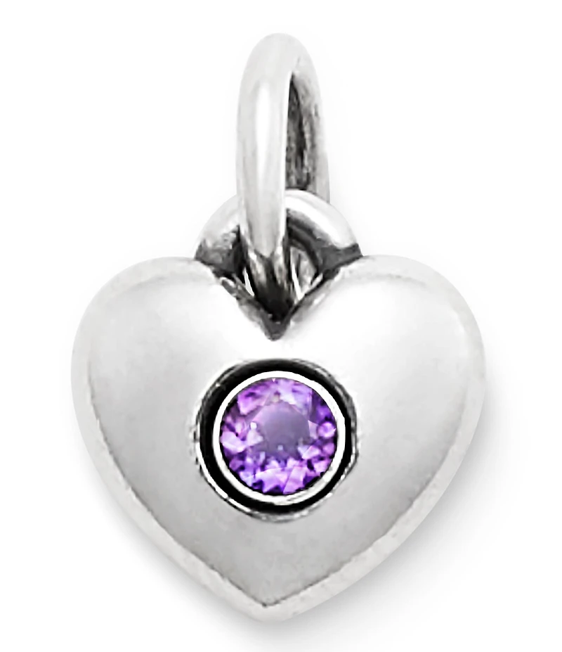 James Avery Keepsake Heart Birthstone with Gem Charm