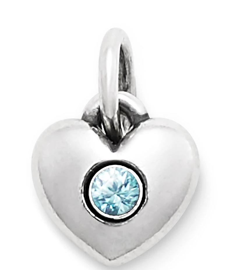James Avery Keepsake Heart Birthstone with Gem Charm