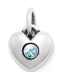 James Avery Keepsake Heart Birthstone with Gem Charm