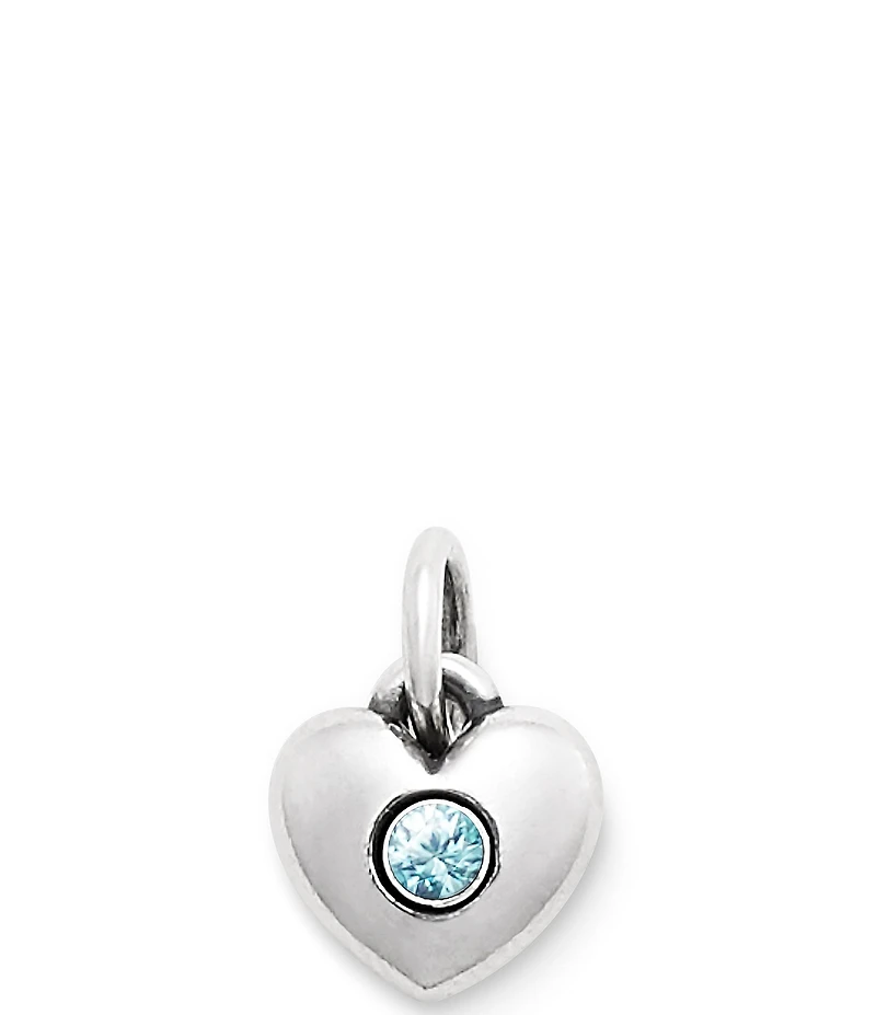 James Avery Keepsake Heart Birthstone with Gem Charm