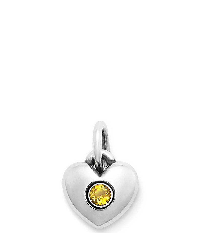 James Avery Keepsake Heart Birthstone with Gem Charm
