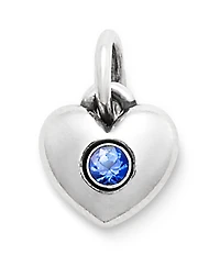 James Avery Keepsake Heart September Birthstone with Blue Sapphire Charm