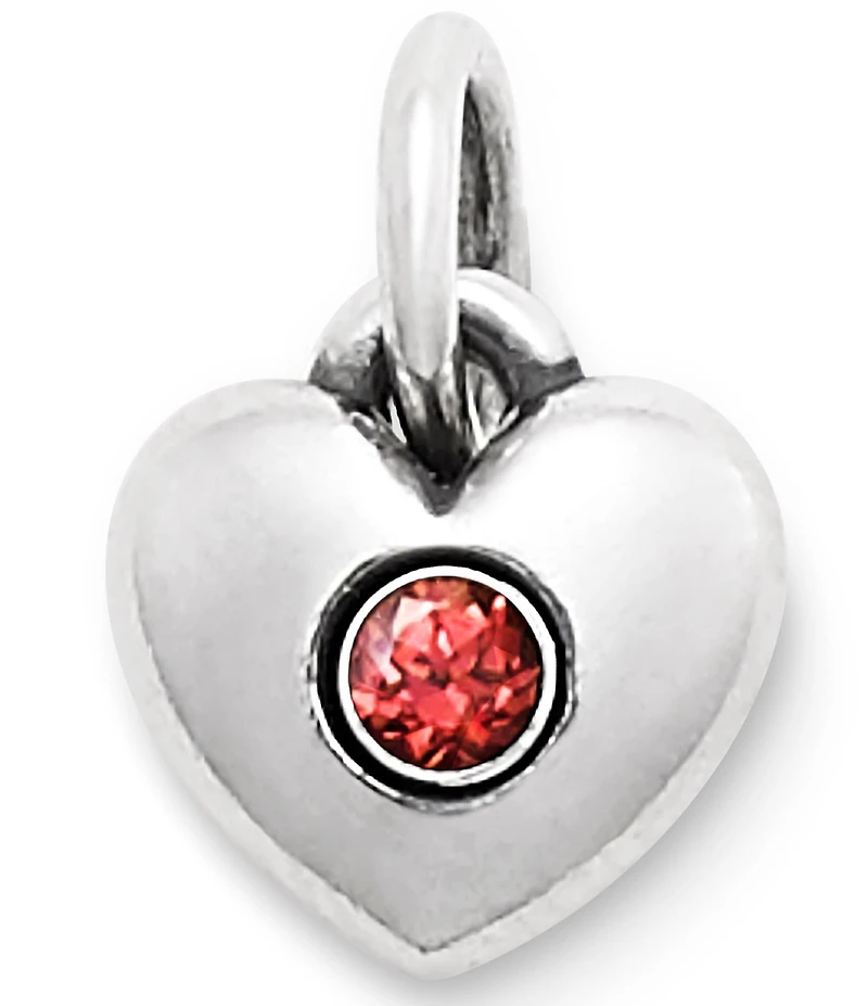 James Avery Keepsake Heart Birthstone with Gem Charm