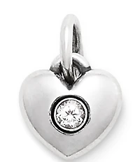 James Avery Keepsake Heart Birthstone with Gem Charm