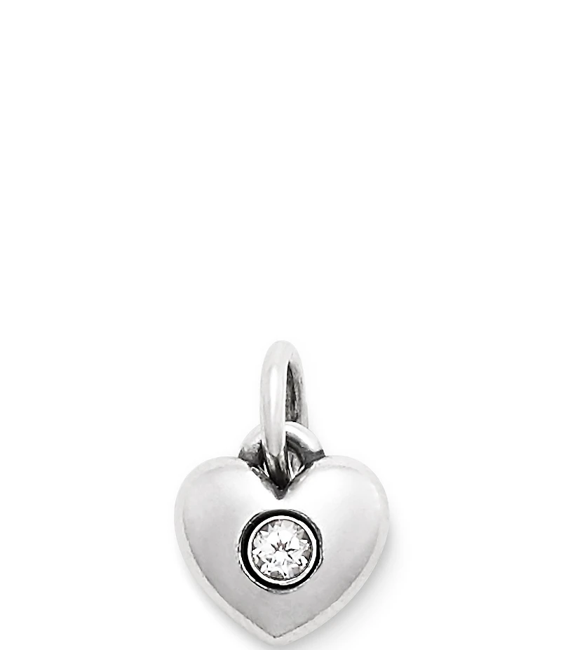James Avery Keepsake Heart Birthstone with Lab-Created Gem Charm