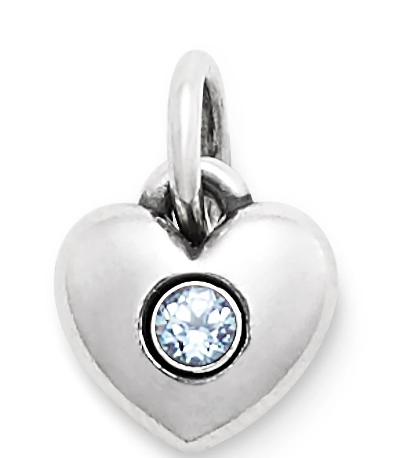 James Avery Keepsake Heart Birthstone with Gem Charm