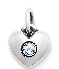 James Avery Keepsake Heart Birthstone with Gem Charm