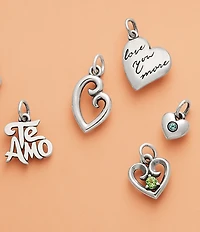 James Avery Keepsake Heart Birthstone with Gem Charm
