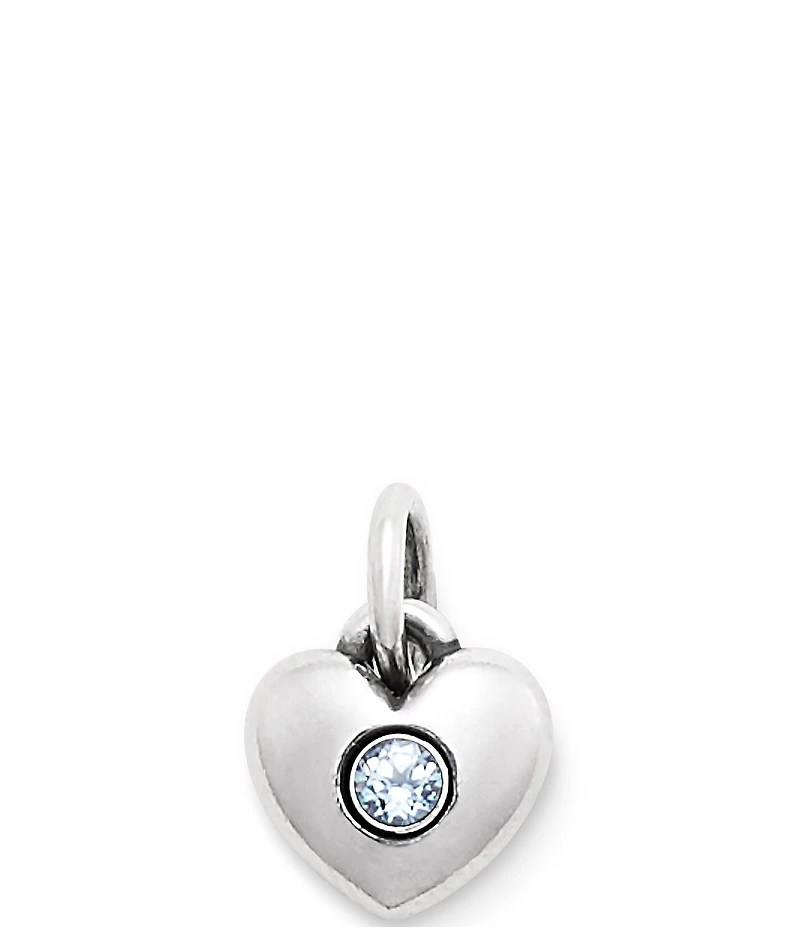 James Avery Keepsake Heart Birthstone with Lab-Created Gem Charm