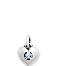 James Avery Keepsake Heart Birthstone with Lab-Created Gem Charm