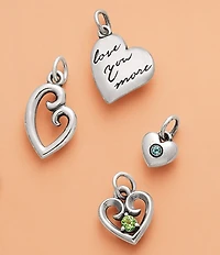 James Avery Keepsake Heart Birthstone with Lab-Created Gem Charm