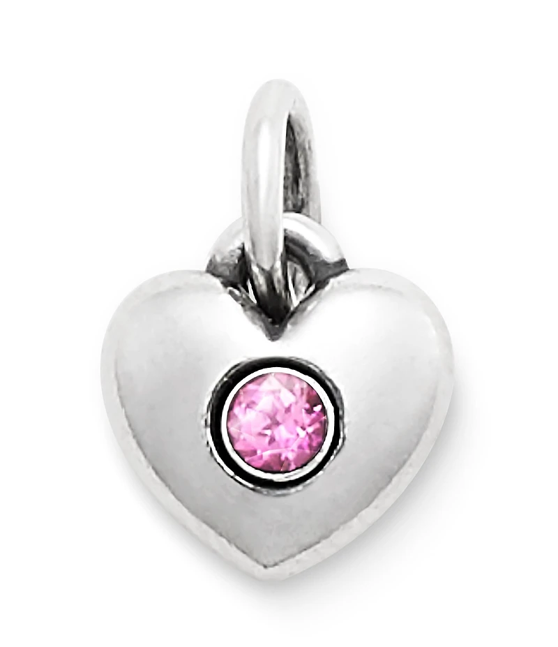 James Avery Keepsake Heart Birthstone with Gem Charm