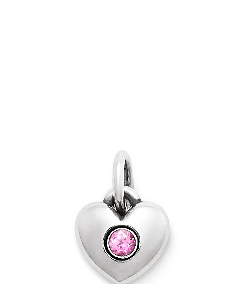 James Avery Keepsake Heart Birthstone with Lab-Created Gem Charm