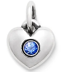 James Avery Keepsake Heart Birthstone with Lab-Created Gem Charm