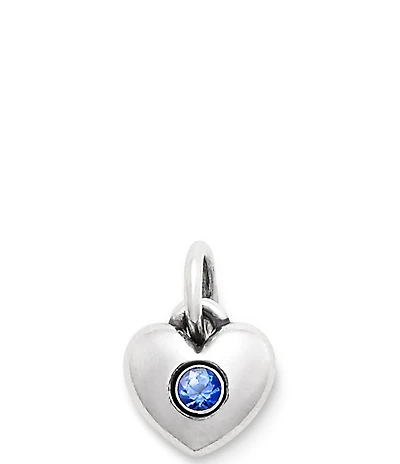 James Avery Keepsake Heart Birthstone with Lab-Created Gem Charm