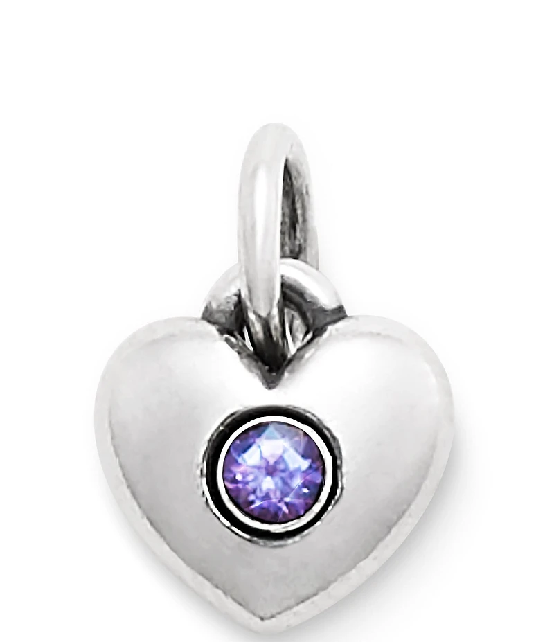 James Avery Keepsake Heart Birthstone with Gem Charm