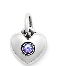 James Avery Keepsake Heart Birthstone with Gem Charm