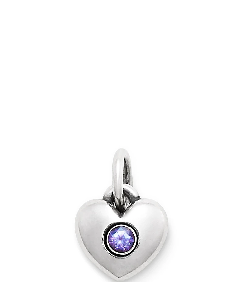 James Avery Keepsake Heart Birthstone with Lab-Created Gem Charm