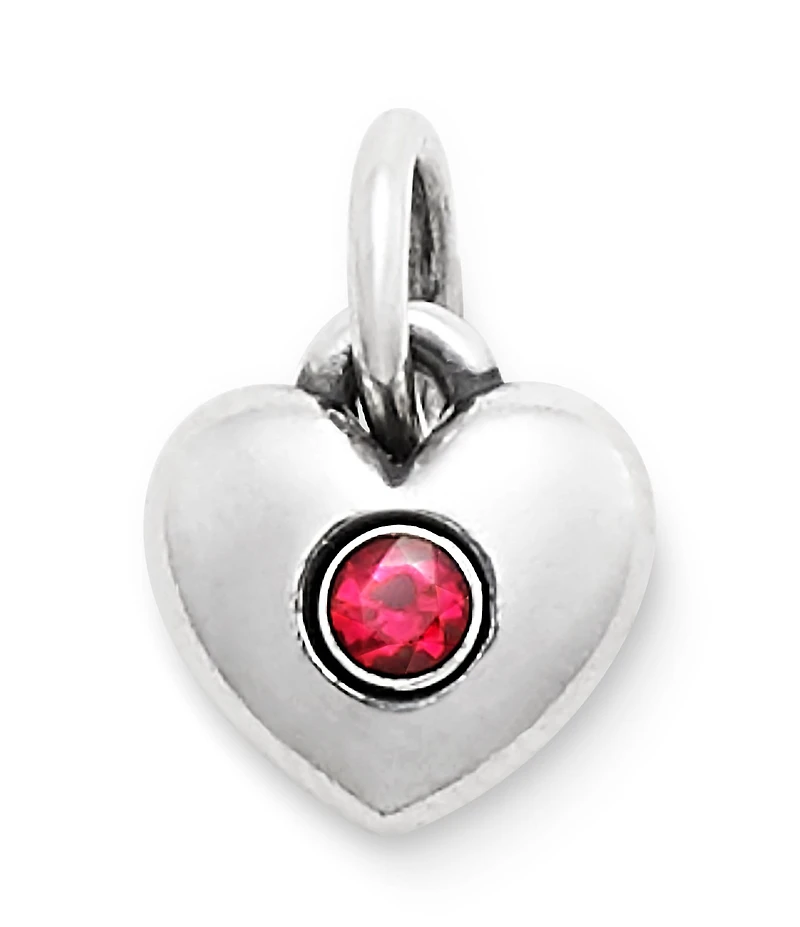 James Avery Keepsake Heart Birthstone with Gem Charm