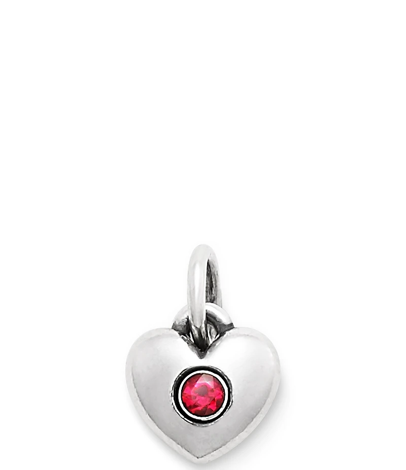 James Avery Keepsake Heart Birthstone with Lab-Created Gem Charm