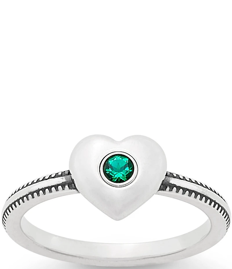 James Avery Keepsake Heart Birthstone Ring