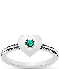 James Avery Keepsake Heart Birthstone Ring