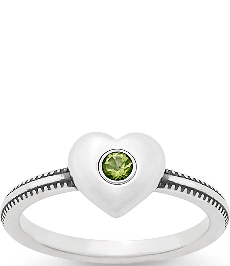 James Avery Keepsake Heart Birthstone Ring