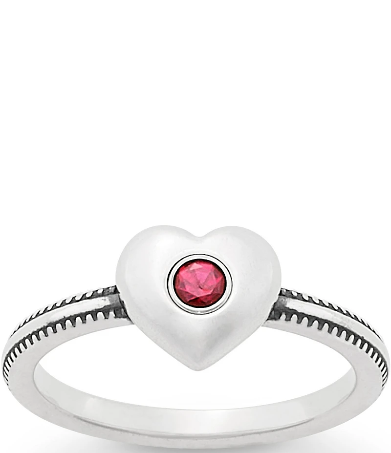 James Avery Keepsake Heart Birthstone Ring