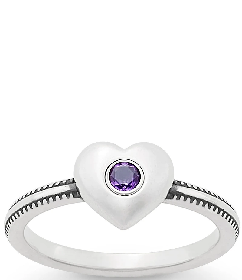 James Avery Keepsake Heart Birthstone Ring