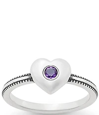 James Avery Keepsake Heart Birthstone Ring
