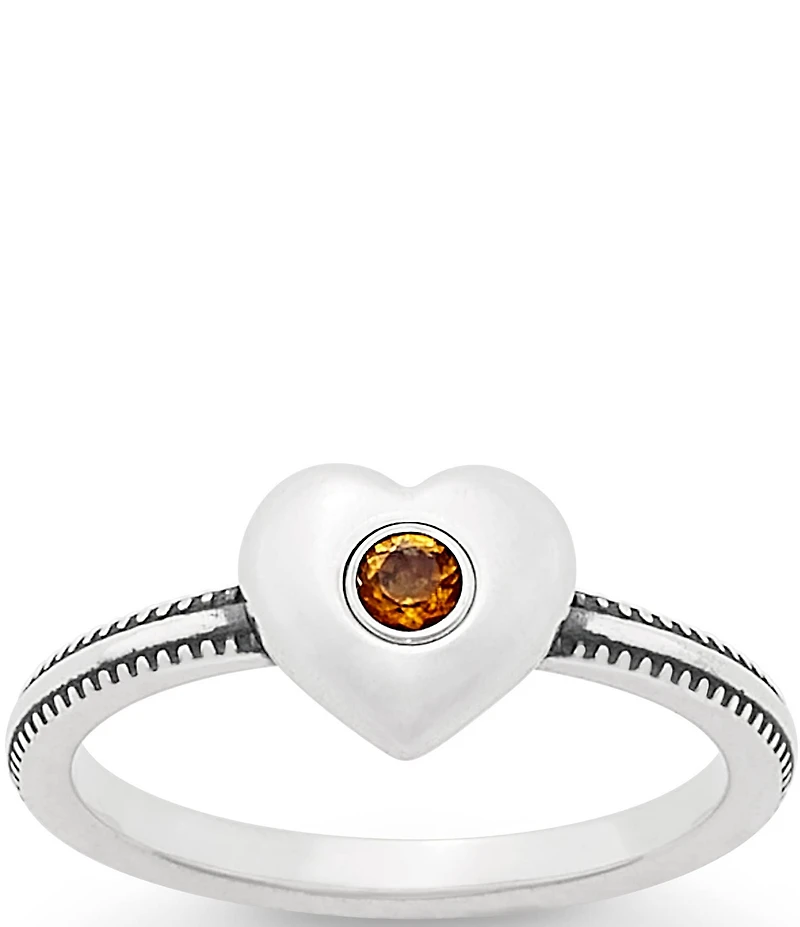 James Avery Keepsake Heart Birthstone Ring