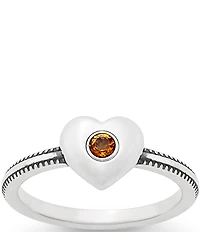 James Avery Keepsake Heart Birthstone Ring