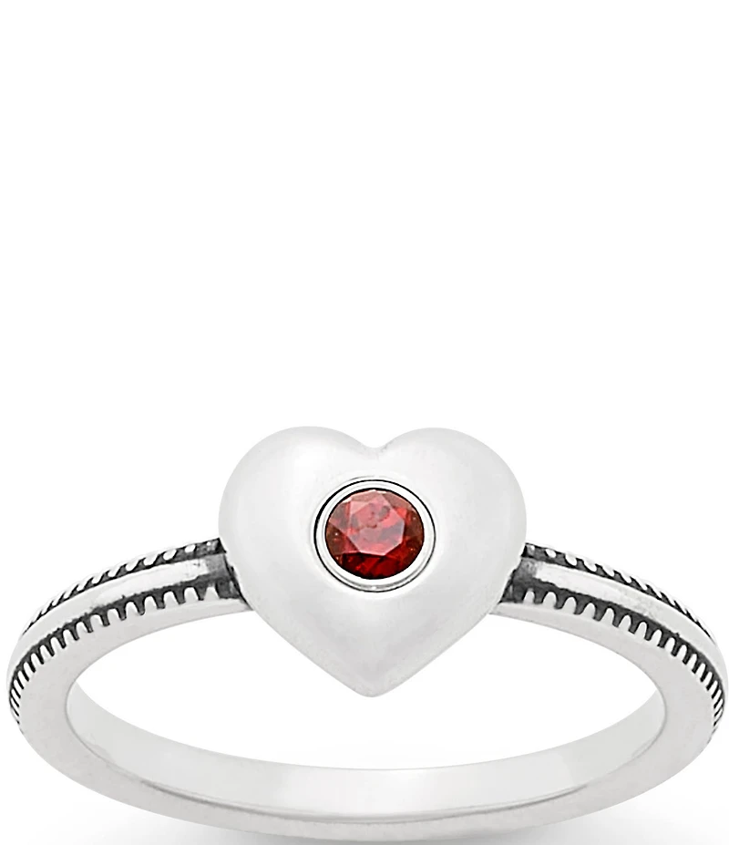 James Avery Keepsake Heart Birthstone Ring