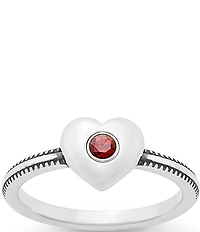 James Avery Keepsake Heart Birthstone Ring