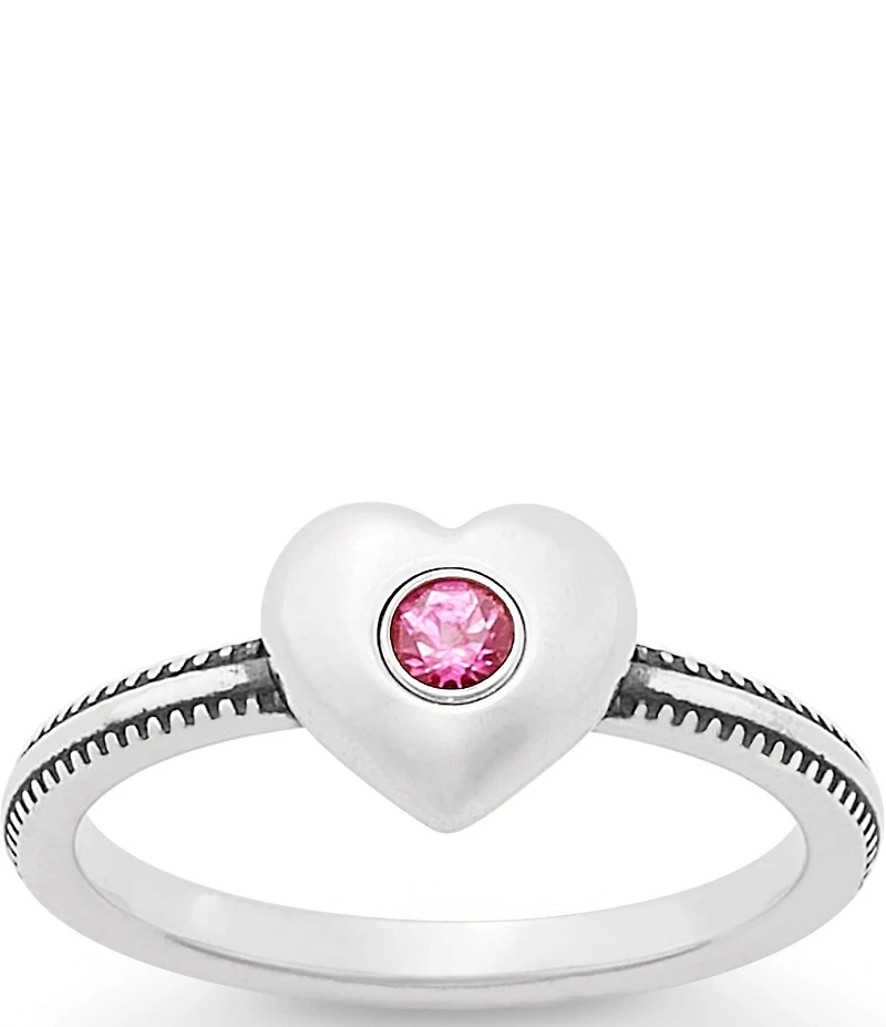 James Avery Keepsake Heart Birthstone Ring