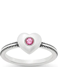 James Avery Keepsake Heart Birthstone Ring