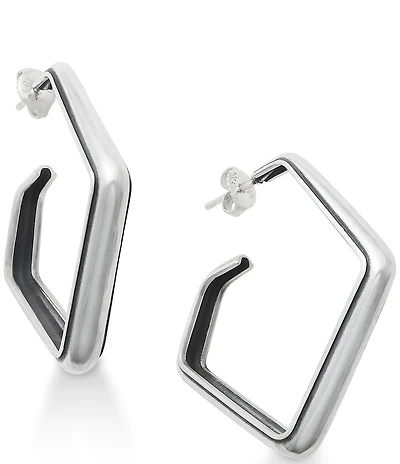 James Avery Large Geometric Hoop Earrings