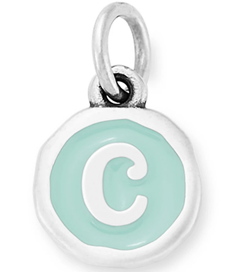 James Avery Light Blue Enamel Initial Charm