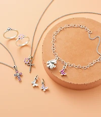 James Avery Light Connected Hearts Charm Chain Bracelet