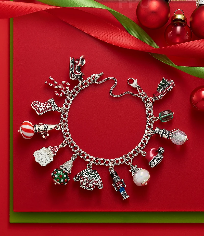 James Avery Light Double Curb Charm Bracelet