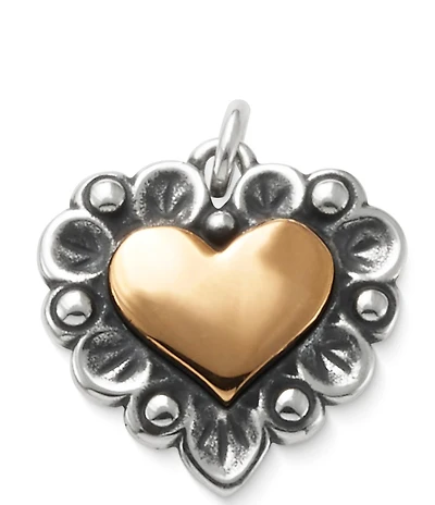James Avery Love In Bloom Heart Two Tone Charm