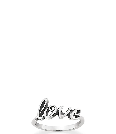 James Avery Love Script Ring