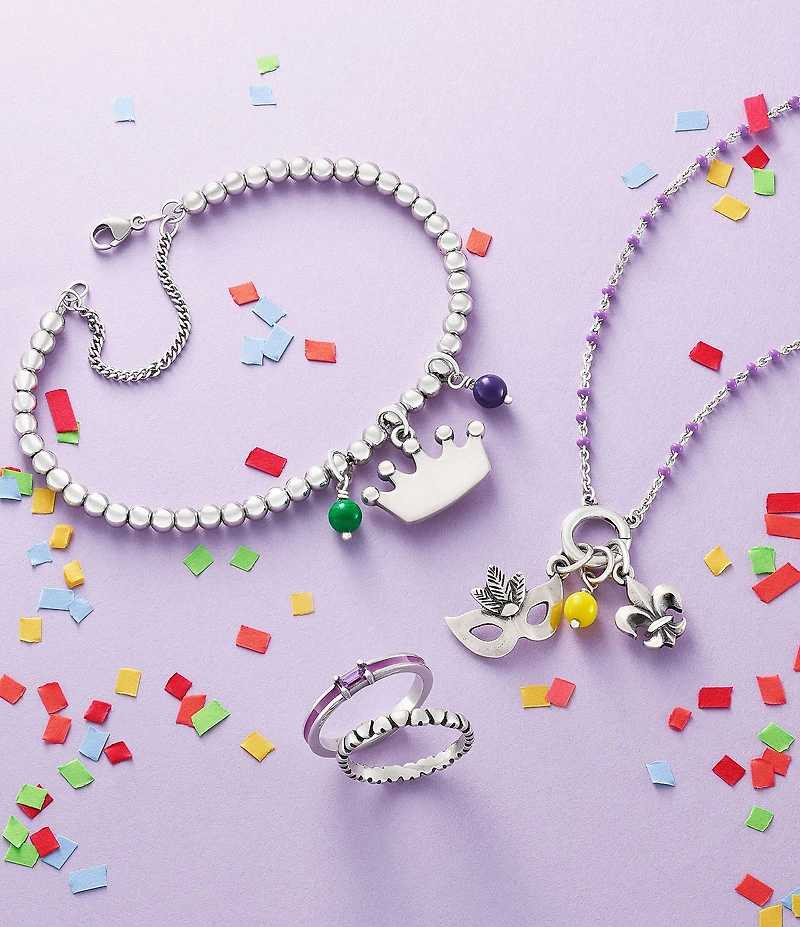 James Avery Mardi Gras Mask Charm