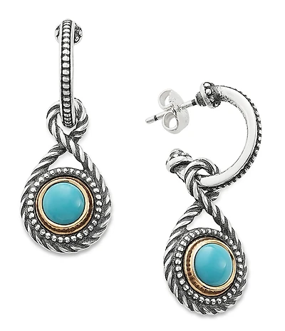 James Avery Marjan Gemstone Hoop Dangle Earrings