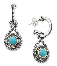 James Avery Marjan Gemstone Hoop Dangle Earrings