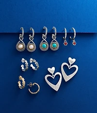 James Avery Marjan Gemstone Hoop Dangle Earrings