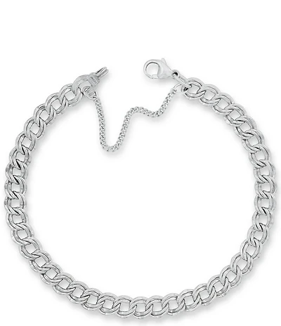James Avery Medium Double Curb Chain Charm Bracelet