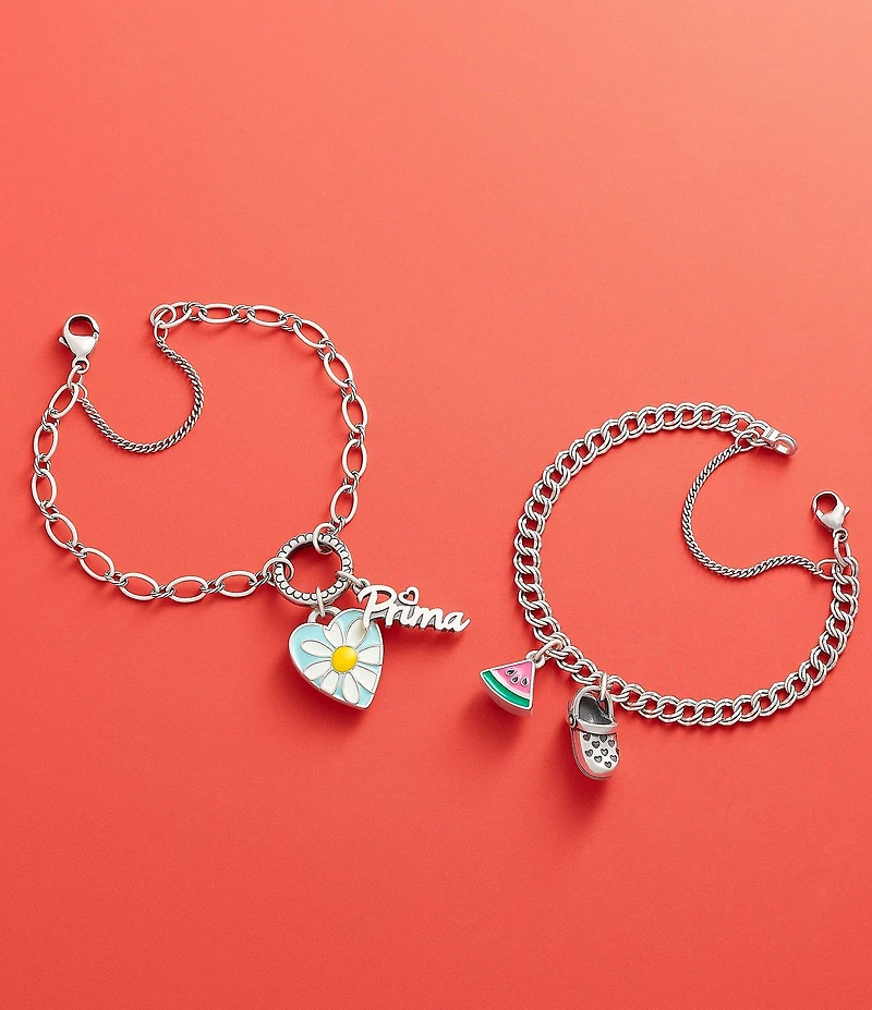 James Avery Medium Double Curb Chain Charm Bracelet